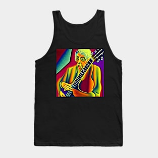 Abstract Impression Of A Blues Guitarist Tank Top